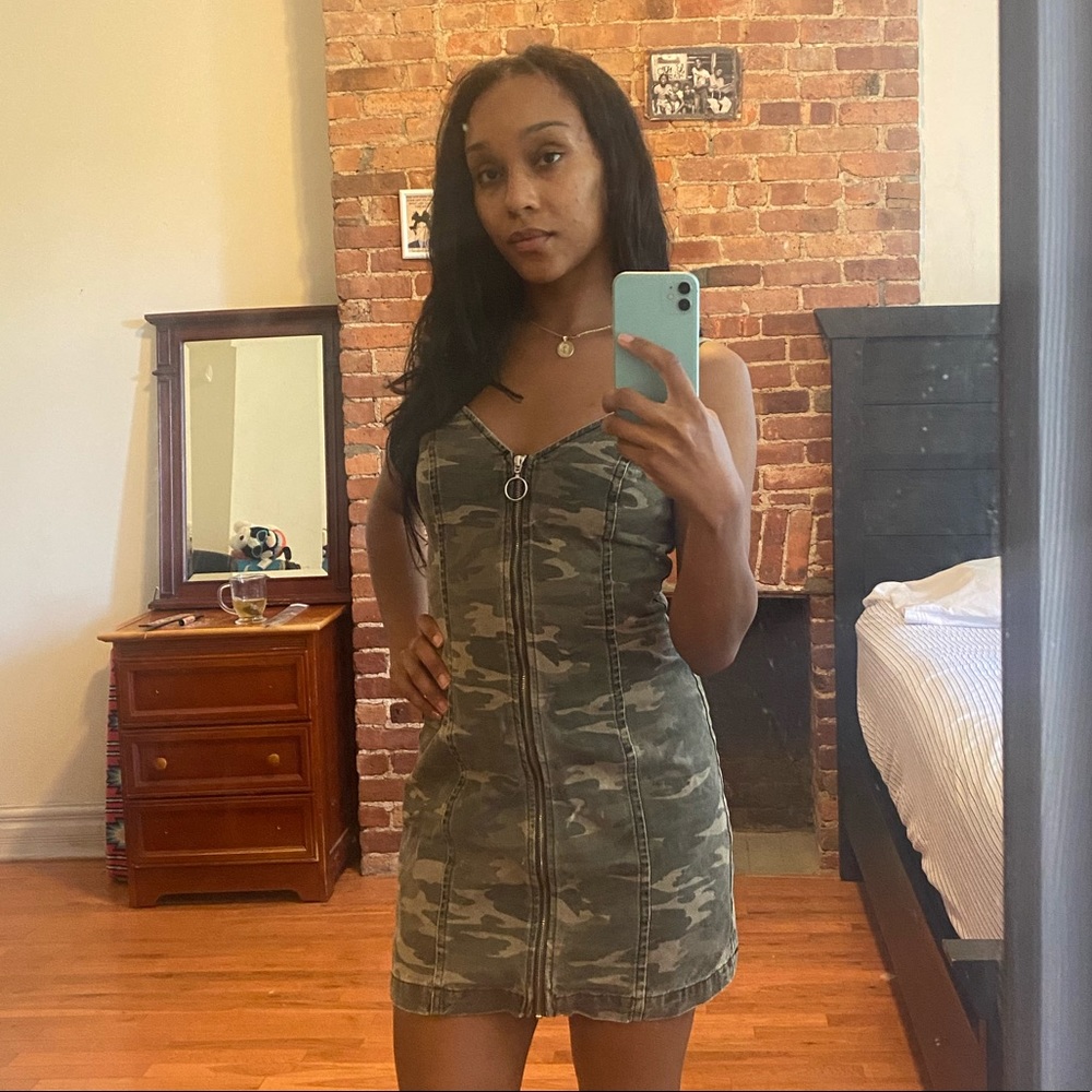 Top shop denim army fatigue dress